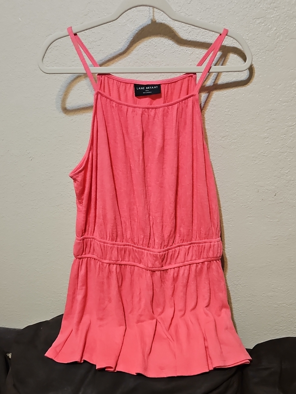 Lane Bryant Coral Pink Double-Strap Halter Camisole
